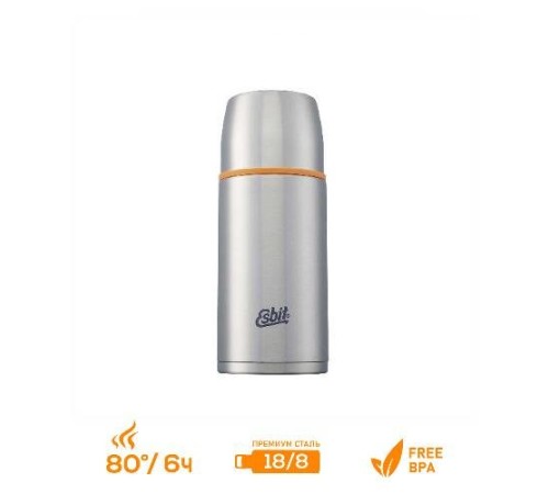 Термос Esbit ISO, новый дизайн, cтальной-оранжевый, 0.75 л, ISO750ML