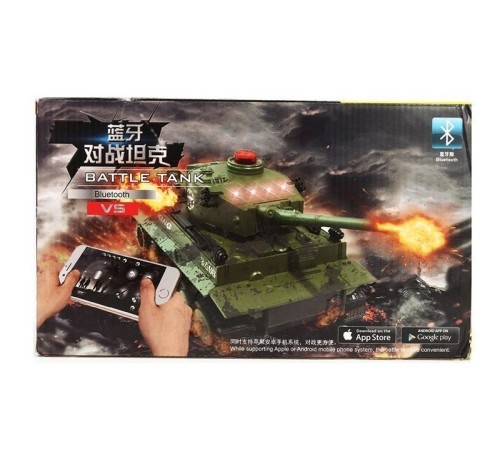 Р/У танк Huan Qi 1/32 Tiger, управление через Bluetooth, (для ИК танкового боя)