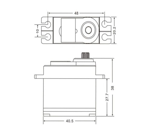 Сервомашинка аналоговая JX Servo PS-4503HB (45.5г/3.95/0.12/6V) стандартная