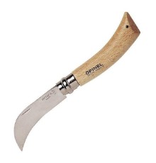 Нож садовый Opinel №8, нержавеющая сталь, с изогнутым лезвием, блистер, 000656