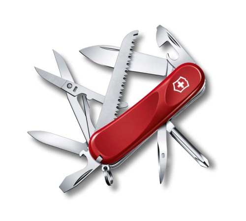 Нож перочинный VICTORINOX Evolution 18, 85 мм, 15 функций, красный