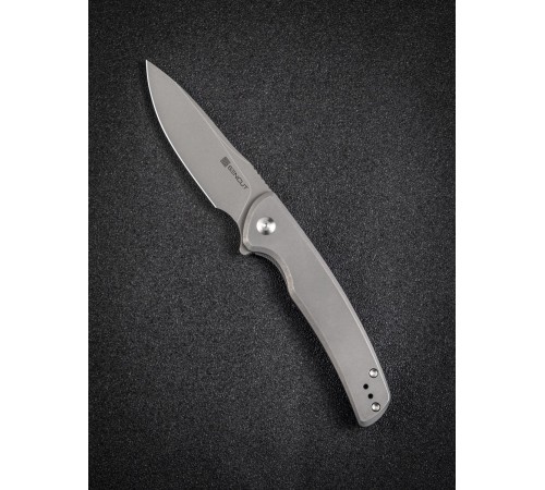 Складной нож SENCUT Tynan 10Cr15CoMoV Steel Gray Stonewashed Handle Stainless Gray