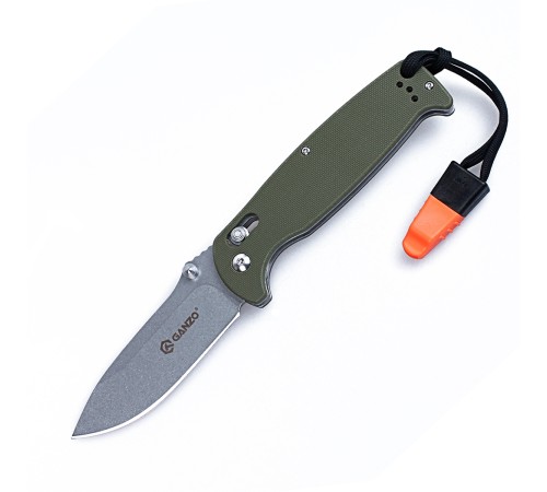 Нож Ganzo G7412-WS зеленый, G7412-GR-WS