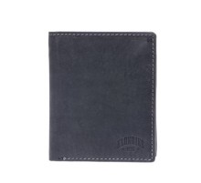 Бумажник KLONDIKE Yukon, натуральная кожа в черном цвете, 10 х 2 х 12,5 см