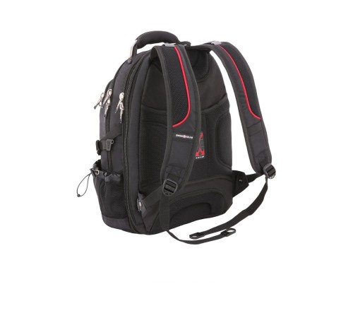 Рюкзак SWISSGEAR, 15”, чёрный/красный, полиэстер 900D/М2 добби, 34x23x48 см, 38 л