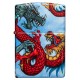 Зажигалка Zippo Dragon с покрытием White Matte, латунь/сталь, разноцветная, матовая, 38x13x57 мм