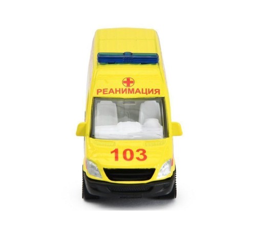 Микроавтобус Siku 0808RUS Реанимация, 8 см, желтый