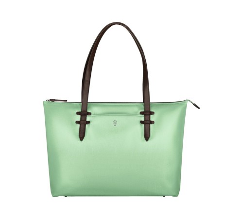 Сумка VICTORINOX Victoria Deluxe Business Tote, мятная, нейлон/кожа/микрозамша, 47x15x31 см, 16 л