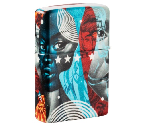 Зажигалка Zippo Tristan Eaton с покрытием White Matte, латунь/сталь, разноцветная, 38x13x57 мм