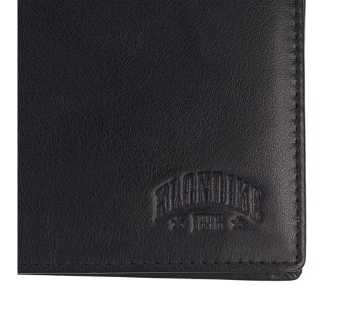 Бумажник KLONDIKE Claim, натуральная кожа в черном цвете, 12 х 2 х 9,5 см