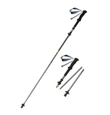 Треккинговая палка Naturehike CNK2450DS012 Carbon-AL Chang feng UL 115-135см 5-секций серый, 6975641883692