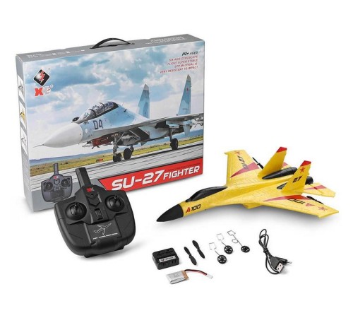 Р/У самолет XK Innovation SU27 340мм EPP 2.4G 3-ch LiPo RTF (белый)
