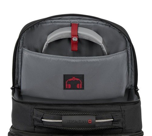 Рюкзак WENGER PlayerMode 15.6”, чёрный, 100% полиэстер, 30х23х46 см, 20 л