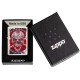 Зажигалка ZIPPO Skull Design с покрытием Mercury Glass, латунь/сталь, белая, 38x13x57 мм