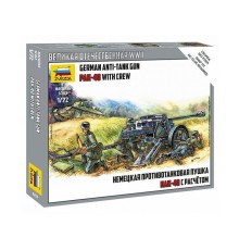 Сборные солдатики ZVEZDA Немецкая пушка ПАК-40, 1/72