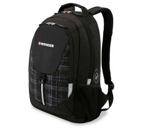 Рюкзак WENGER, черный/серый, полиэстер 600D/М2 добби, 32x14x45 см, 20 л