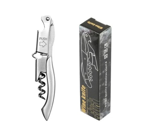 Двухступенчатый штопор для вина Original Vinoman stainless steel