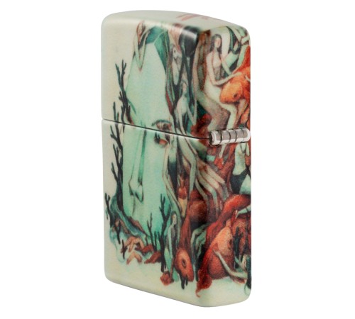 Зажигалка Zippo Classic с покрытием White Matte, латунь/сталь, разноцветная, матовая, 38x13x57 мм