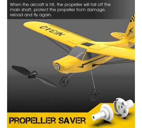 Радиоуправляемый самолет Volantex RC Sport Cub 400мм (желтый) 2.4G 3ch LiPo RTF with Gyro
