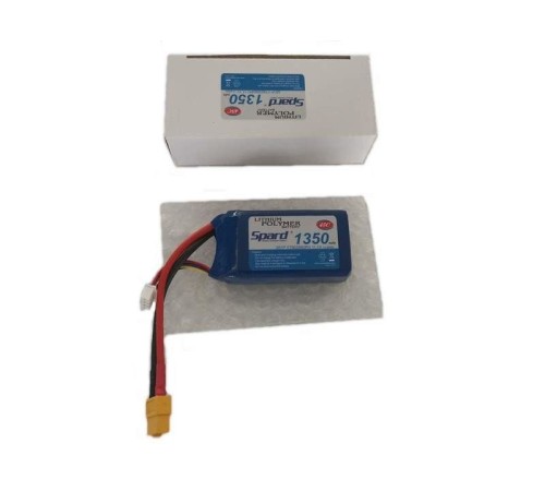 Аккумулятор Li-Po Spard 1350mAh, 11,1V, 45C, XT60