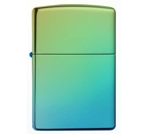Зажигалка ZIPPO Classic с покрытием High Polish Teal, латунь/сталь, зелёная, глянцевая, 38x13x57 мм