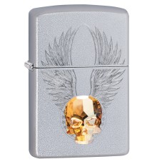 Зажигалка ZIPPO Classic с покрытием Satin Chrome™, латунь/сталь, серебристая, матовая, 38x13x57 мм