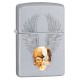 Зажигалка ZIPPO Classic с покрытием Satin Chrome™, латунь/сталь, серебристая, матовая, 38x13x57 мм