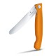 Нож для овощей VICTORINOX SwissClassic, складной, лезвие 11 см с волнистой кромкой, оранжевый