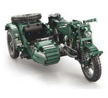 Радиоуправляемый конструктор CADA deTech немецкий военный мотоцикл с коляской (629 деталей)