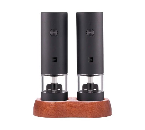 Набор из двух электрических мельниц для специй Huohou Black, 14 см