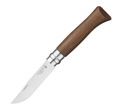 Нож Opinel №8, нержавеющая сталь, ореховая рукоять, 000648