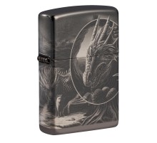 Зажигалка ZIPPO Lisa Parker с покрытием High Polish Black, латунь/сталь, чёрная, 38x13x57 мм