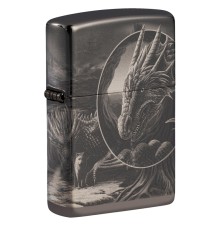 Зажигалка ZIPPO Lisa Parker с покрытием High Polish Black, латунь/сталь, чёрная, 38x13x57 мм