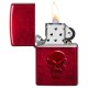 Зажигалка ZIPPO Doom с покрытием Candy Apple Red, латунь/сталь, красная, глянцевая, 38x13x57 мм