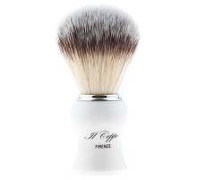 Помазок для бритья IL Ceppo, пластик, синтетический ворс, рукоять - белый глянцевый цвет