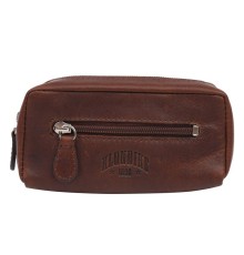Ключница KLONDIKE Dawson, натуральная кожа в коричневом цвете, 11 х 3 х 6 см