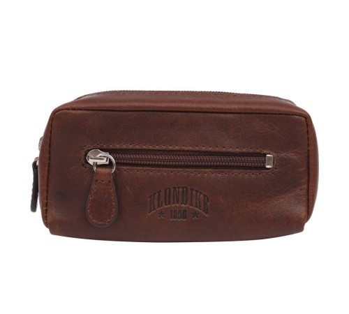Ключница KLONDIKE Dawson, натуральная кожа в коричневом цвете, 11 х 3 х 6 см