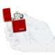 Зажигалка ZIPPO Classic с покрытием Metallic Red, латунь/сталь, красная, матовая, 38x13x57 мм