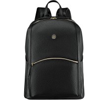 Рюкзак женский WENGER LeaMarie, черный, ПВХ/полиэстер, 31x16x41 см, 18 л