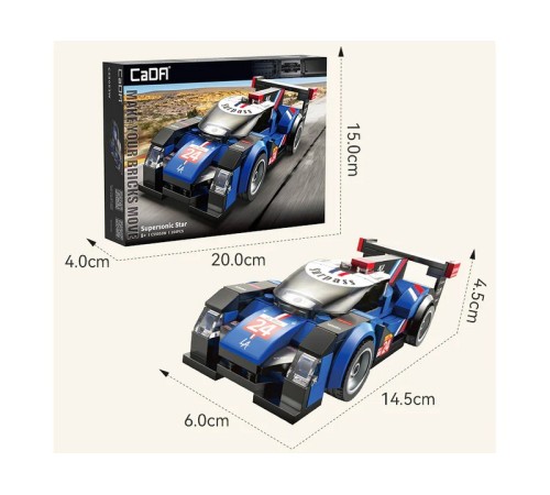 Конструктор CaDA спортивная машинка Supersonic Star 1/24 (164 детали)