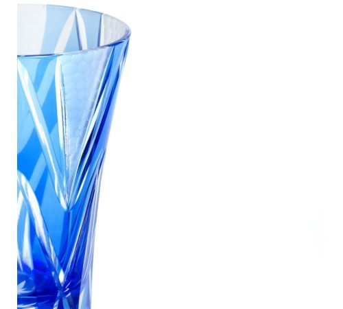 Стакан TAJIMA GLASS Звездные грани 240 мл, голубой