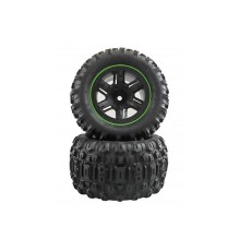 Колесо в сборе 16300S для автомодели MJX 16108, зеленое, 2 шт