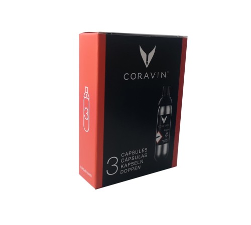 Упаковка из 3-х капсул с газом Аргон для Coravin