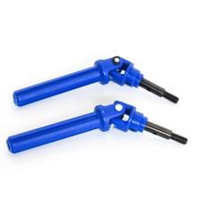 Ось колеса передняя с крестовиной и муфтой привода для Remo Hobby 1/8, тюнинг, синяя