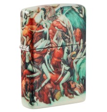 Зажигалка Zippo Classic с покрытием White Matte, латунь/сталь, разноцветная, матовая, 38x13x57 мм
