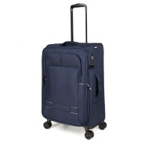 Чемодан TORBER Brosno, синий, нейлон 600D, 43,5 х 26 х 68 см, 56 л