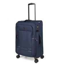 Чемодан TORBER Brosno, синий, нейлон 600D, 43,5 х 26 х 68 см, 56 л