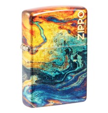 Зажигалка ZIPPO Classic с покрытием 540 Tumbled Brass, латунь/сталь, разноцветная, 38x13x57 мм