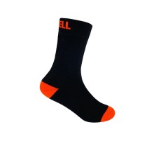 Водонепроницаемые носки детские DexShell Ultra Thin Children Socks M (18-20 см), черный/оранжевый, DS543BLKM