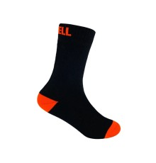 Водонепроницаемые носки детские DexShell Ultra Thin Children Socks L (20-22 см), черный/оранжевый, DS543BLKL